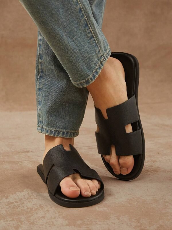 SHUZIA Sandales à glissière noires homme – Image 7