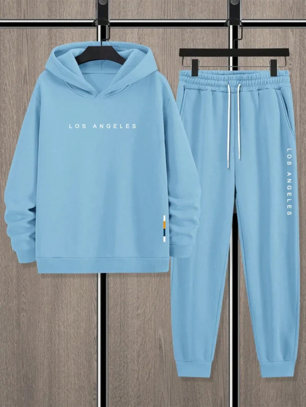 Manfinity Ensemble sweat & jogging imprimé lettre – Image 2