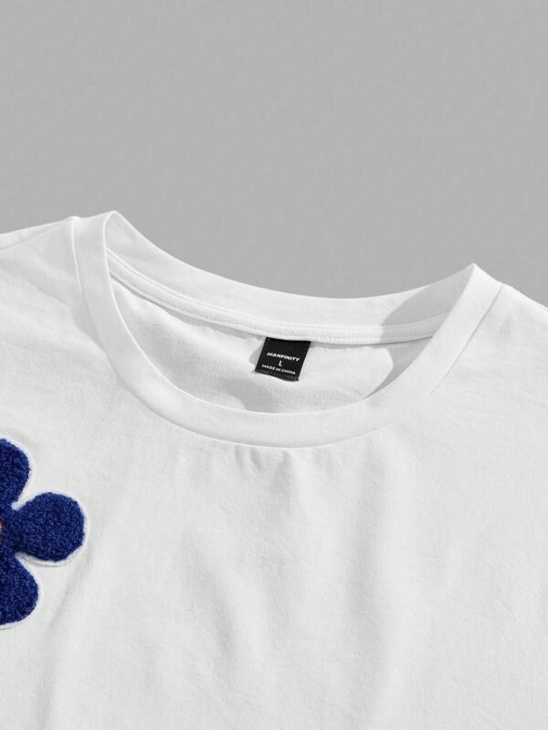 Manfinity VCAY T-shirt vintage floral brodé – Image 3
