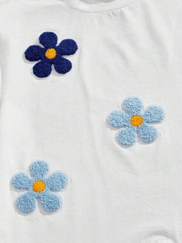Manfinity VCAY T-shirt vintage floral brodé – Image 4