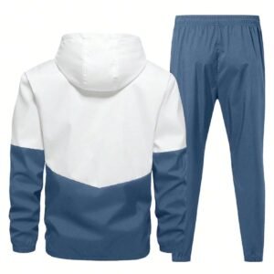 Veste capuche imprimé lettres et pantalon