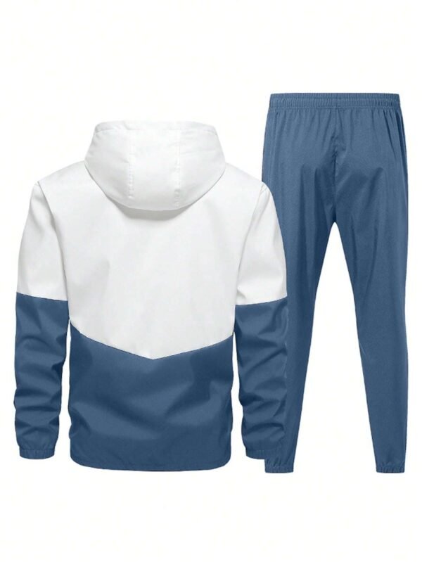 Veste capuche imprimé lettres et pantalon – Image 2