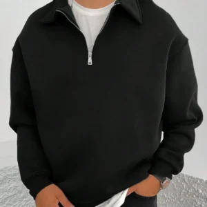Sweat-shirt zippé col décontracté