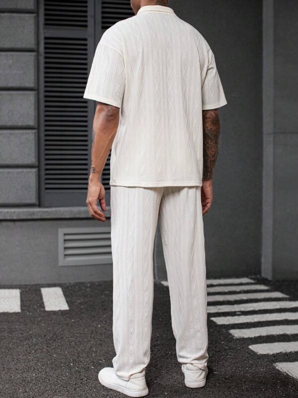 Manfinity Polo & pantalon tricot texturé – Image 2