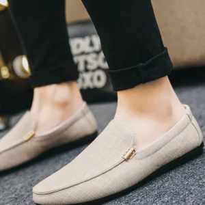 Mocassins style canevas coréen