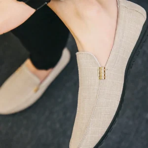 Mocassins style canevas coréen