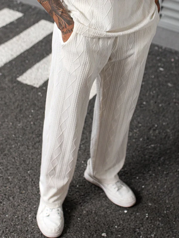 Manfinity Polo & pantalon tricot texturé – Image 4