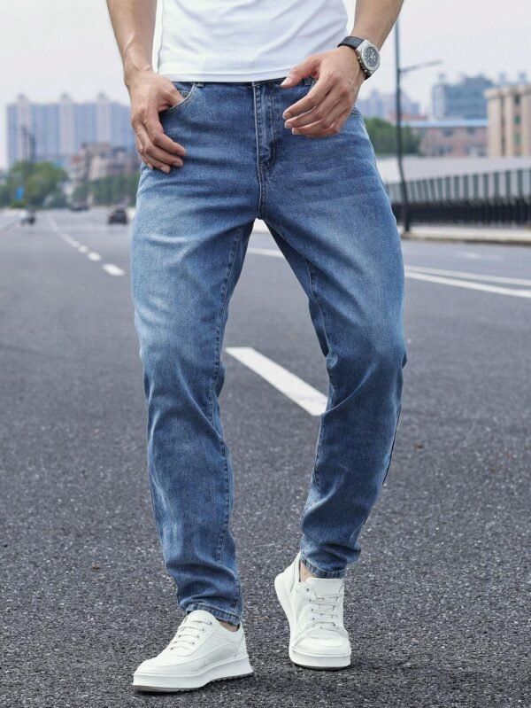 Manfinity Jeans skinny détail poche bleu foncé – Image 3
