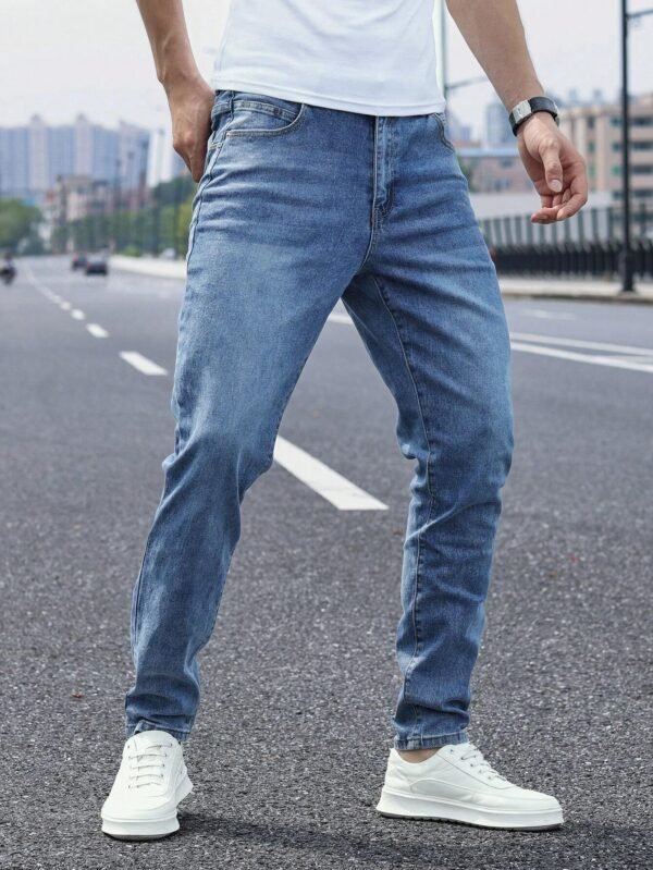 Manfinity Jeans skinny détail poche bleu foncé – Image 4