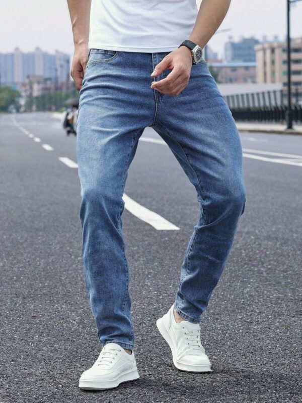 Manfinity Jeans skinny détail poche bleu foncé – Image 5