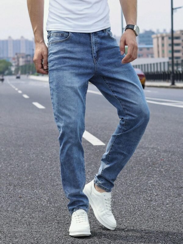 Manfinity Jeans skinny détail poche bleu foncé – Image 6