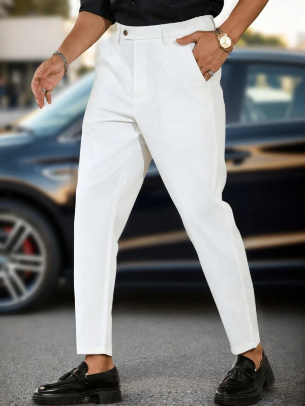 Manfinity Mode Pantalon costume ajusté uni – Image 4