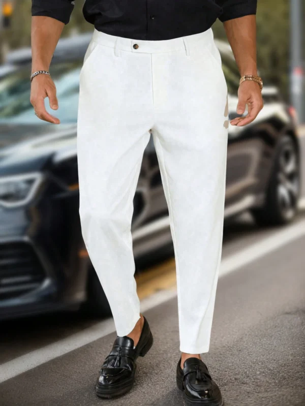 Manfinity Mode Pantalon costume ajusté uni – Image 6