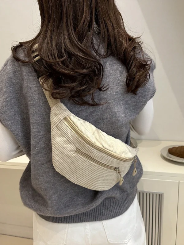 Sac poitrine zippé uni – Image 5