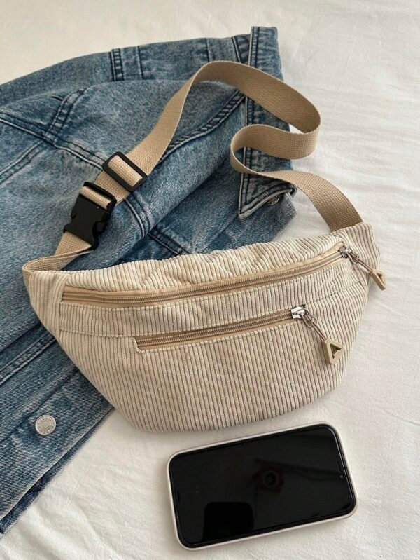 Sac poitrine zippé uni – Image 7