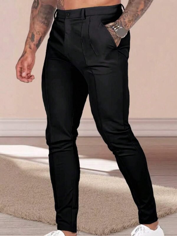 Pantalon décontracté ajusté taille élastique – Image 2
