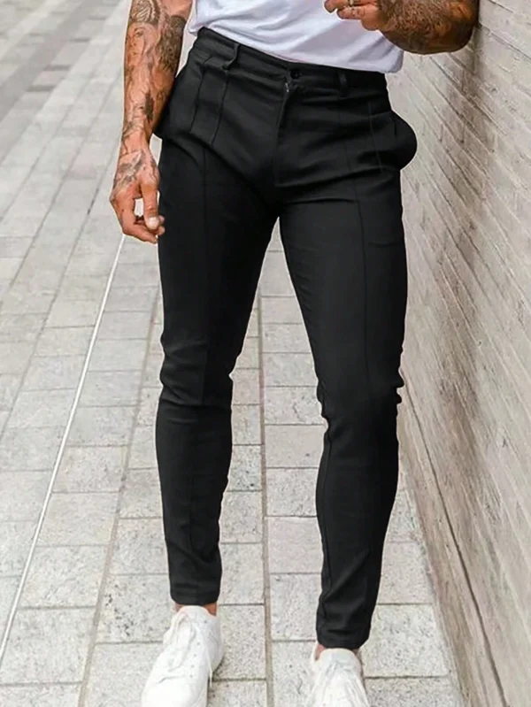 Pantalon décontracté ajusté taille élastique