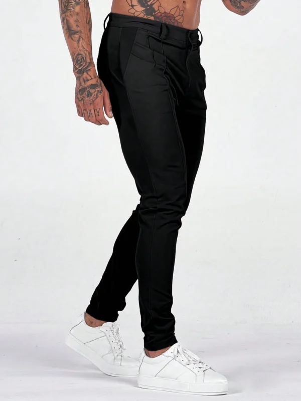 Pantalon décontracté ajusté taille élastique – Image 4
