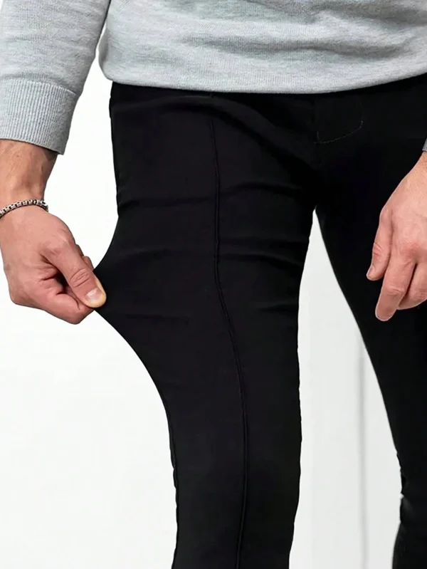 Pantalon décontracté ajusté taille élastique – Image 6