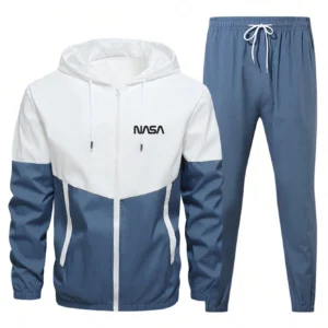 Veste capuche imprimé lettres et pantalon