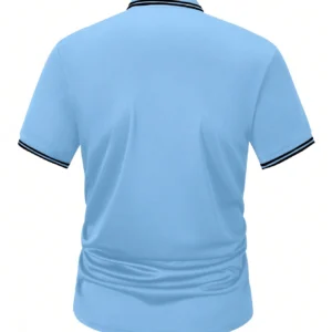 Chemise polo contrasté imprimé cheval