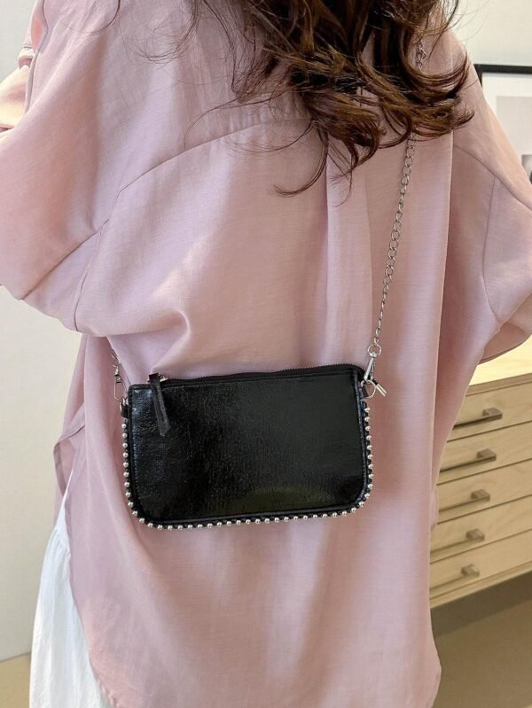 Sac enveloppe craquelé perles – Image 2