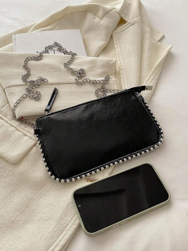 Sac enveloppe craquelé perles – Image 5