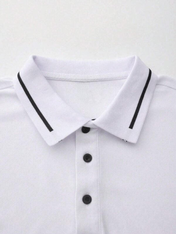 Chemise polo manches longues passepoil – Image 7