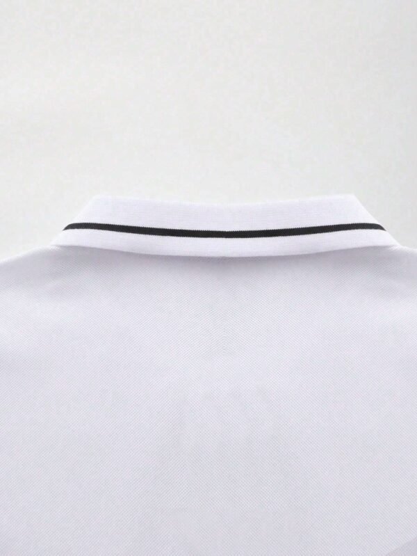 Chemise polo manches longues passepoil – Image 6
