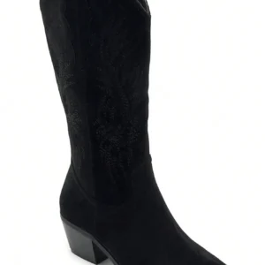 Bottes style cowboy brodées décontractées