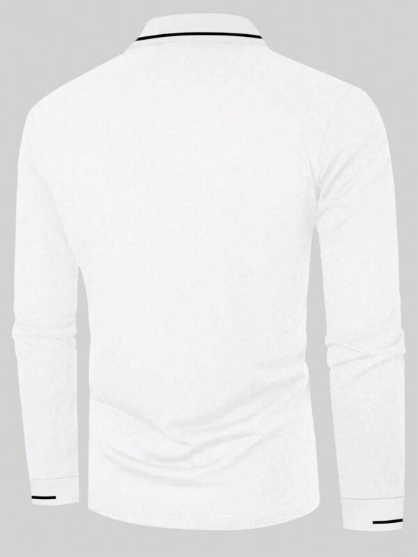 Chemise polo manches longues passepoil – Image 3
