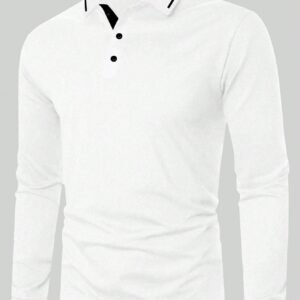 Chemise polo manches longues passepoil