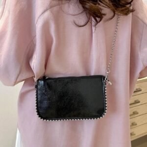 Sac bandoulière minimaliste craquelé