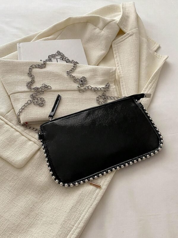 Sac bandoulière minimaliste craquelé – Image 7