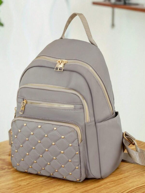Petit sac à dos matelassé fermeture éclair – Image 11