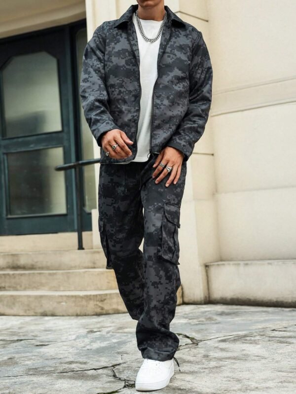 Manfinity EMRG Veste et pantalon camouflage