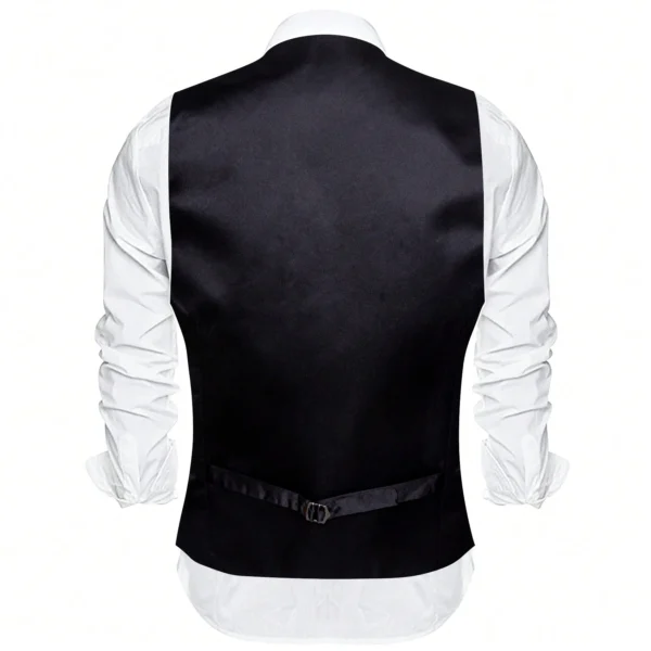Docapeiton Ensemble gilet cachemire noir – Image 2
