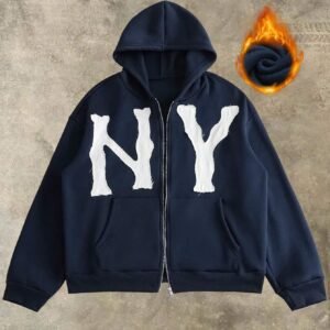 Manfinity Dauomo Sweat capuche zippé lettre