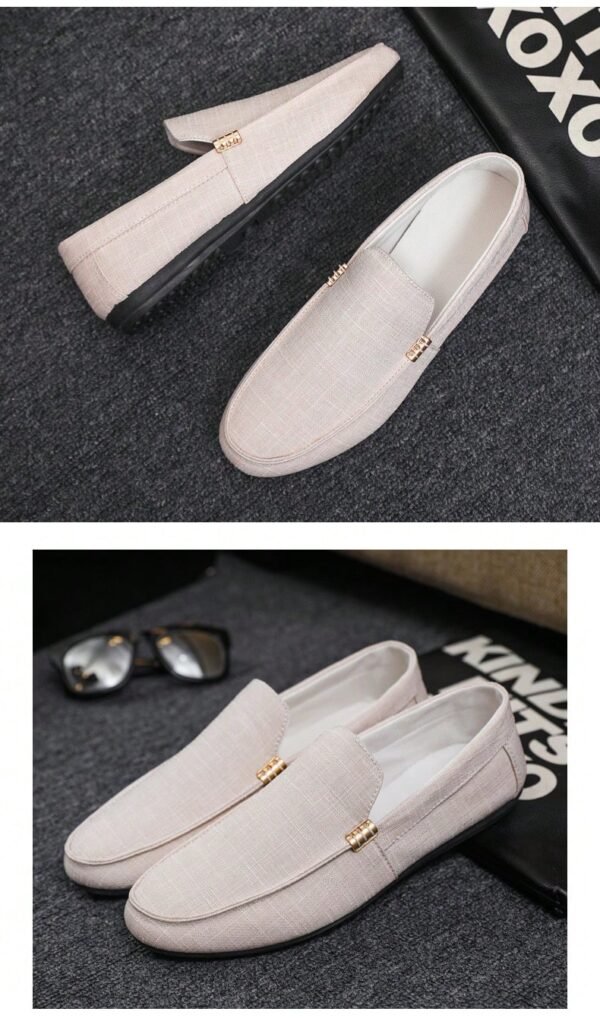 Mocassins décontractés noirs canevas – Image 11