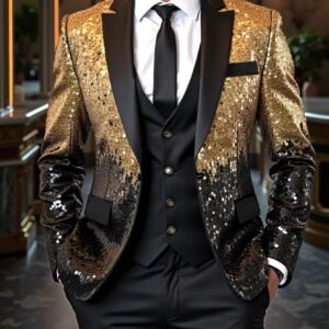 Manfinity AFTRDRK Veste costume paillettes