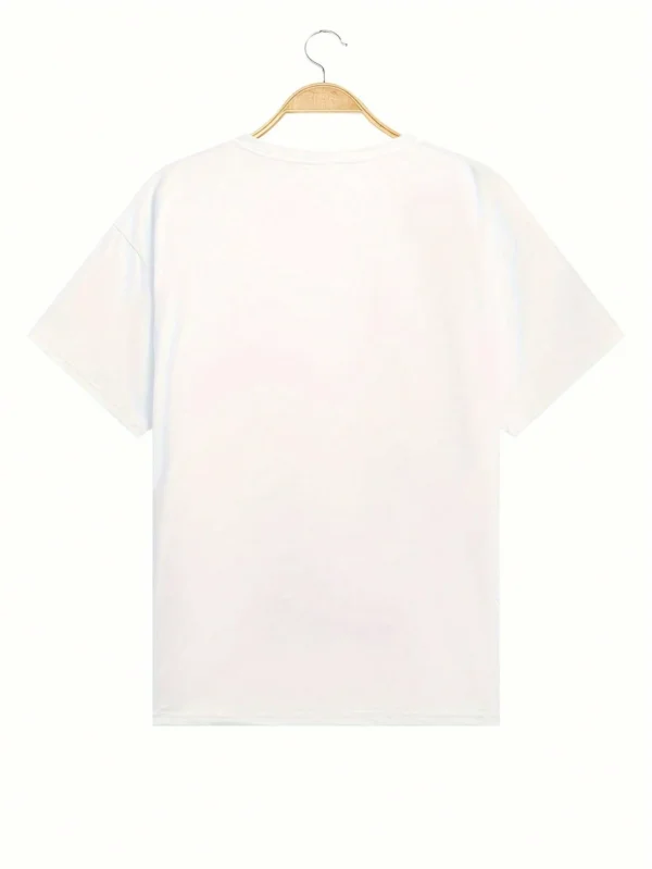 T-shirt manches courtes lettre et rose – Image 2