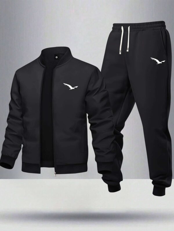 Ensemble bomber imprimé oiseaux et jogging