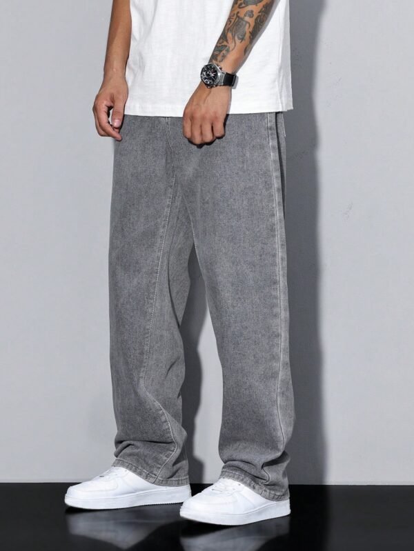 Manfinity Hypemode Jeans droits à poches obliques – Image 3