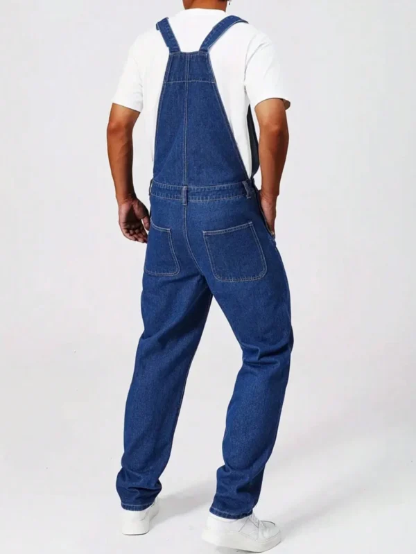 Pantalon salopette jean décontracté – Image 2