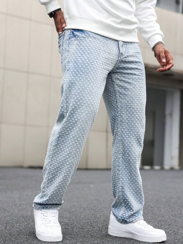Manfinity Jeans décontractés bleu clair lavé – Image 5