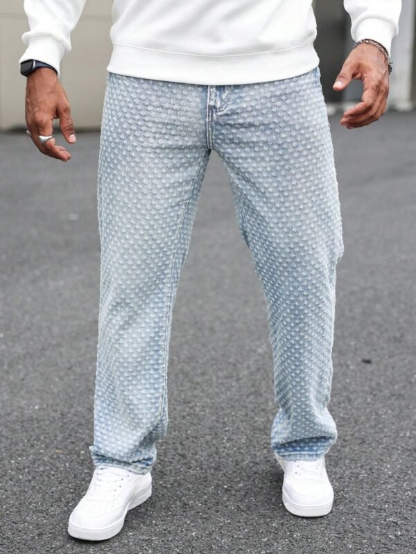 Manfinity Jeans décontractés bleu clair lavé – Image 6