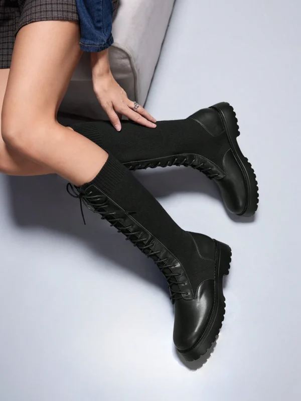 Cuccoo Bottes mi-mollet lacets devant – Image 11