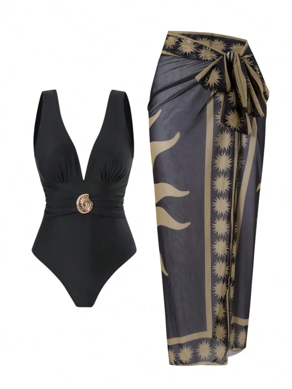 2 pièces Maillot une pièce robe maille