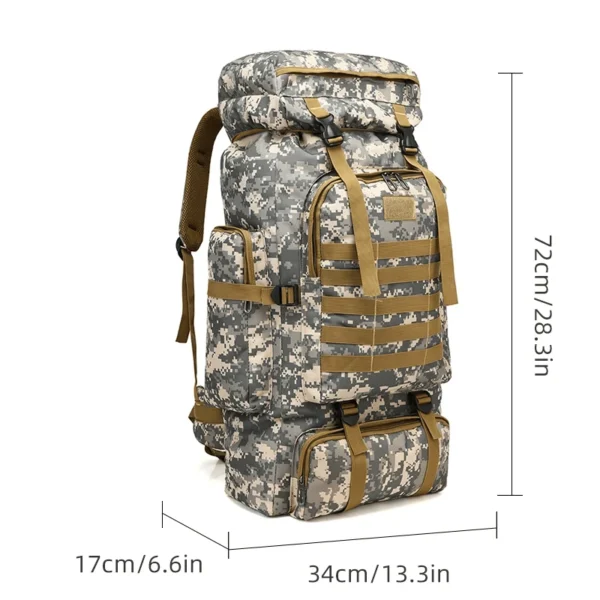 Sac à dos camouflage 80L – Image 9