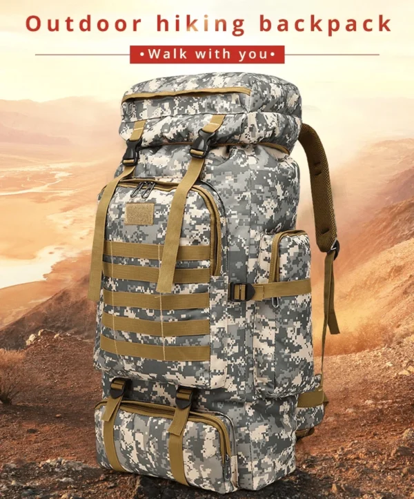 Sac à dos camouflage 80L – Image 10